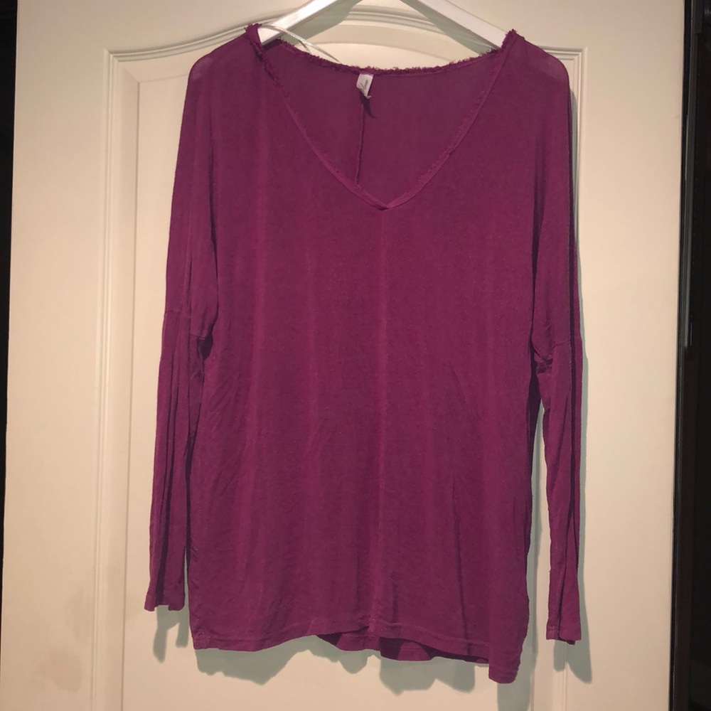 Flowy Purple V Neck